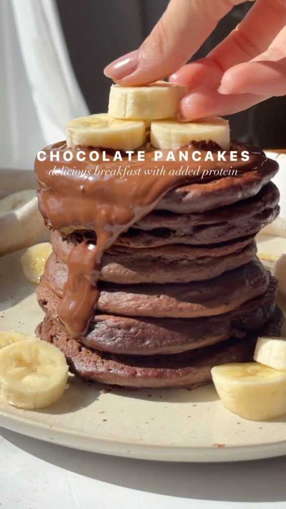 Chocolate Protein Pancakes