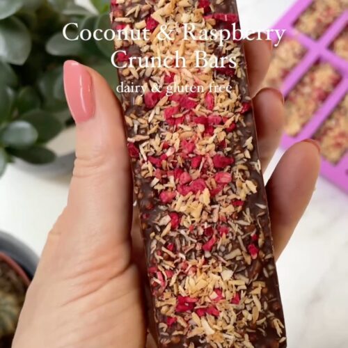 Coconut Raspberry Crunch Bars