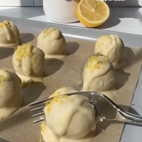 Frosted Lemon Loaf Truffles