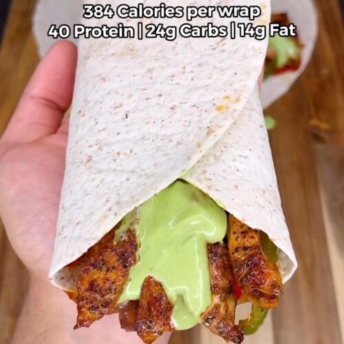 High Protein Chicken Fajita Wraps