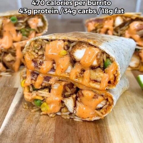 High Protein & Low Calorie Fried Rice Burrito