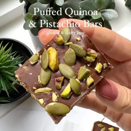 Puffed Quinoa Pistachio Bars