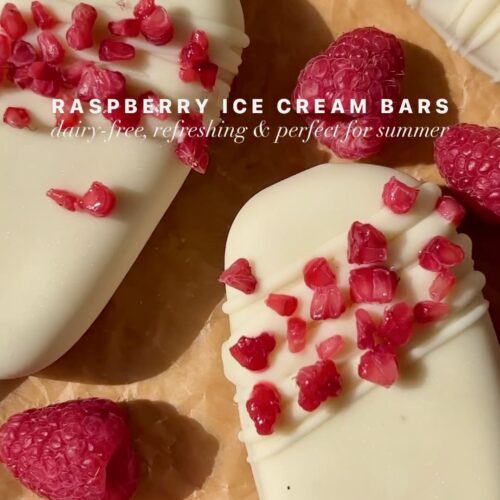 Raspberry Ice Cream Bars