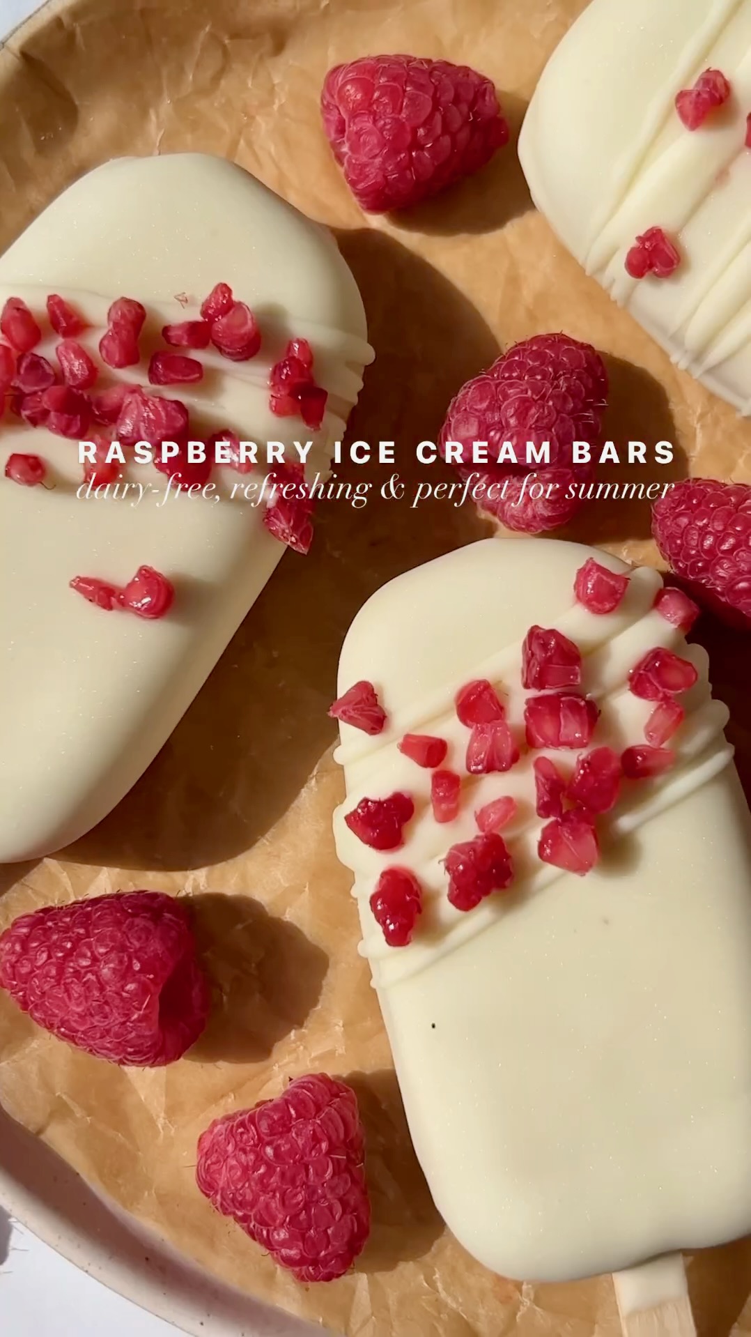 Raspberry Ice Cream Bars