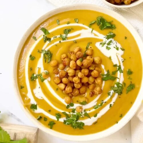 Roasted Squash, Sweet Potato and Carrot Soup