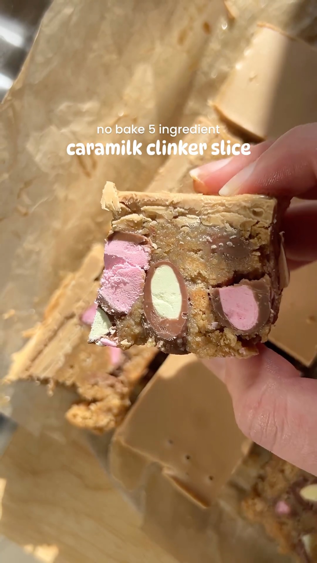 5 Ingredient Caramilk Clinker Slice