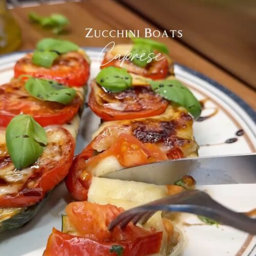 Caprese Zucchini Boats