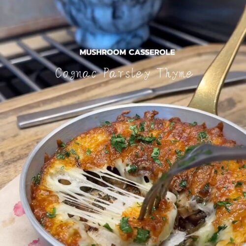 Cognac Mushroom Casserole