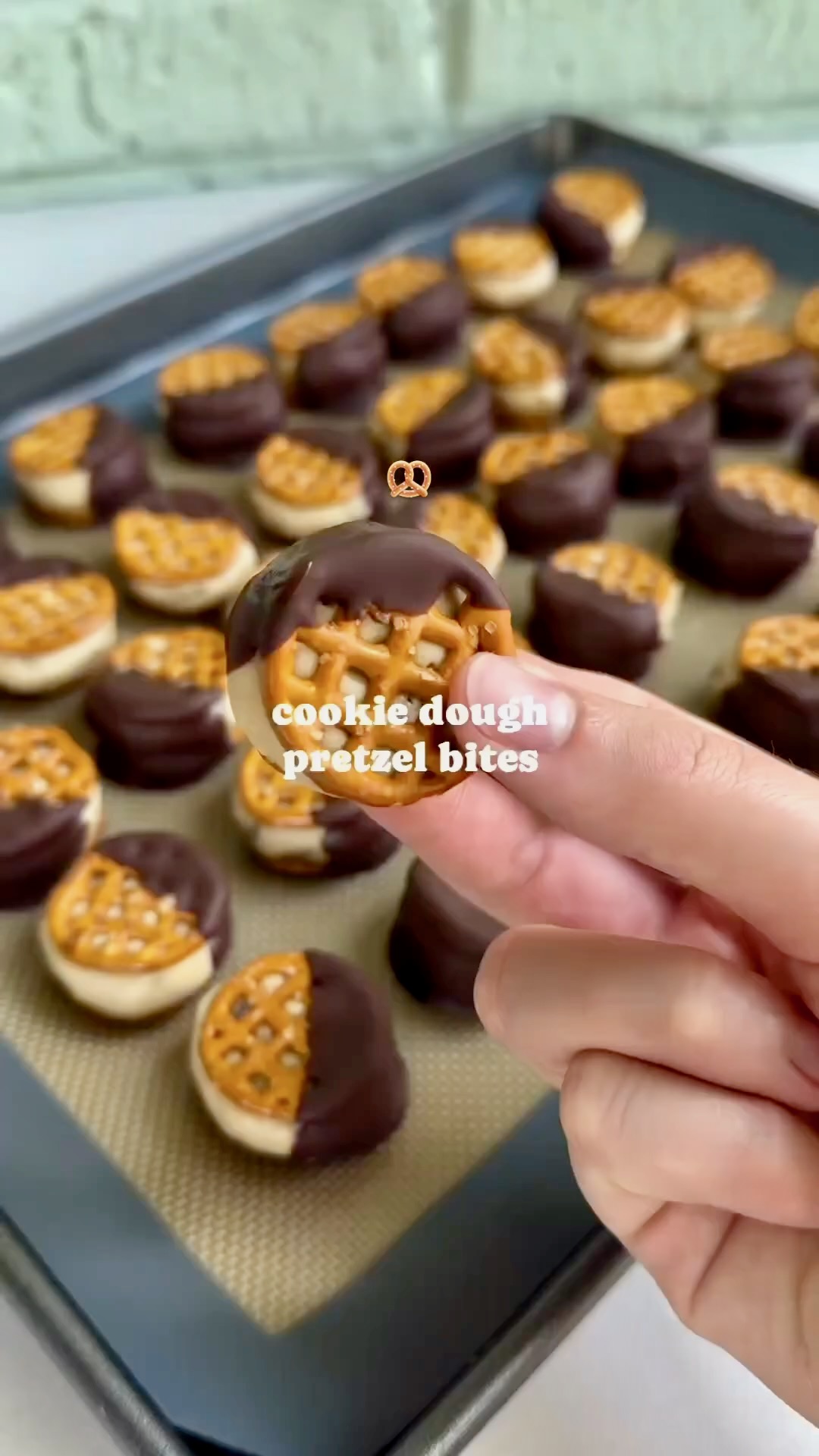 Cookie Dough Pretzel Bites