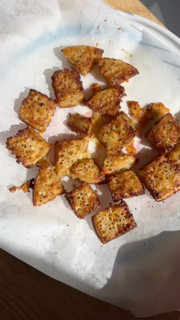 Garlic Bread Crumpet Bites