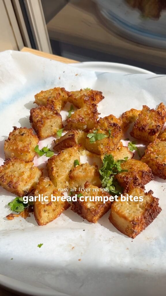 Garlic Bread Crumpet Bites