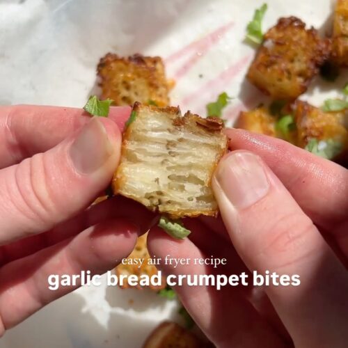 Garlic Bread Crumpet Bites