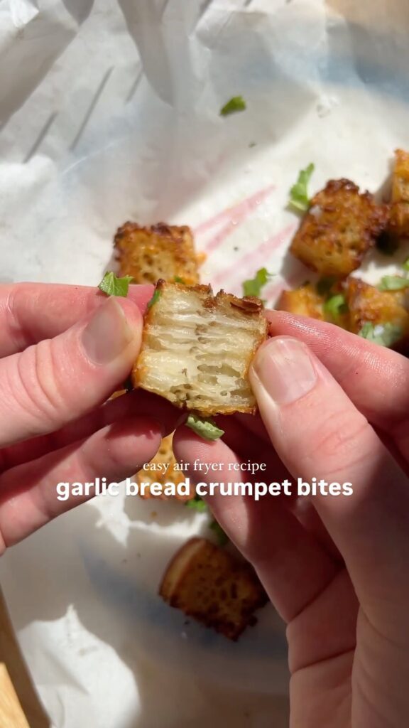 Garlic Bread Crumpet Bites