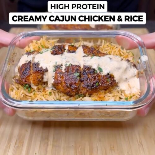 High Protein Creamy Cajun Chicken & Rice