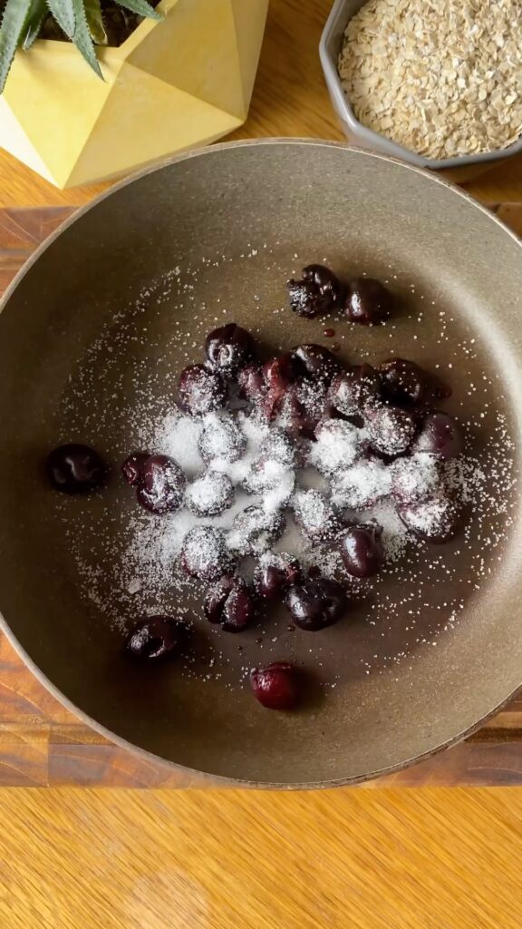 Oatmeal Bowl With Cherry Jam