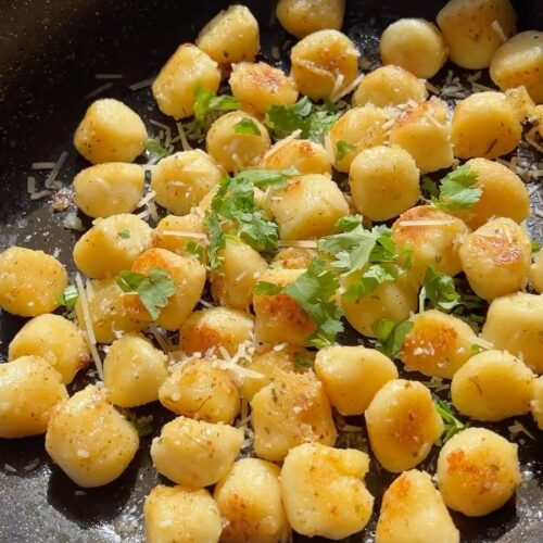 Pan Fried Garlic Butter Gnocchi