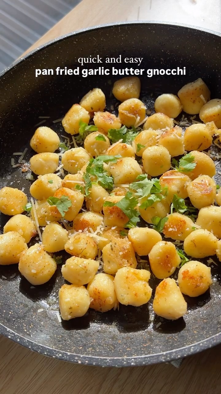 Pan Fried Garlic Butter Gnocchi