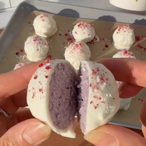 Raspberry Coconut Truffles