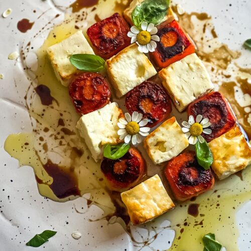 Balsamic Glazed Carrots and Bake Feta