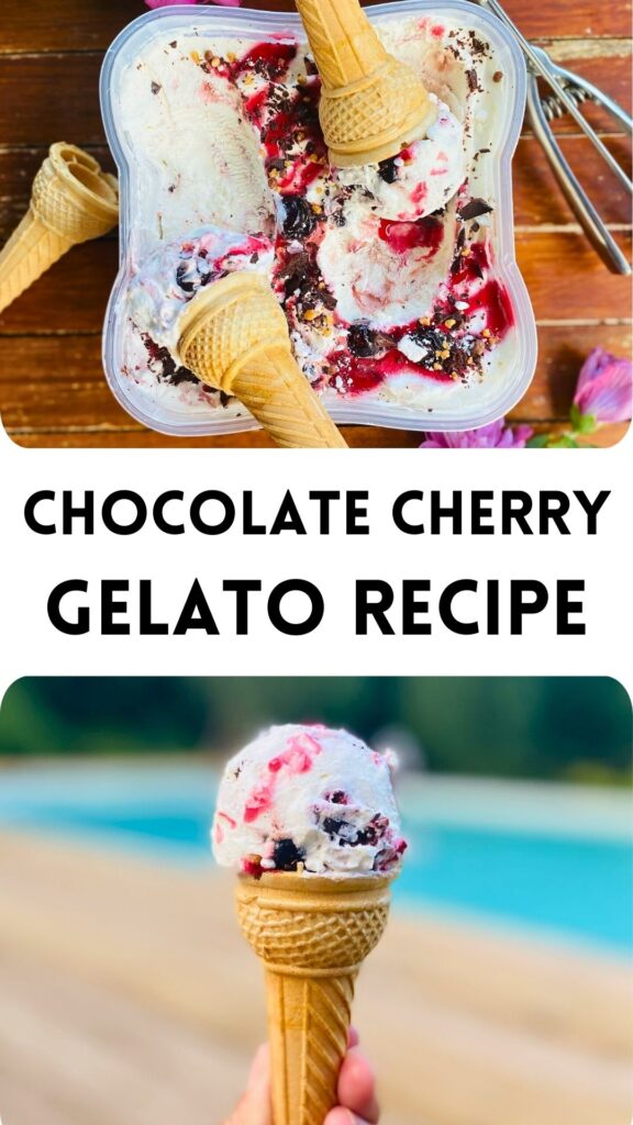 Cherry and Chocolate Flake Ice Cream