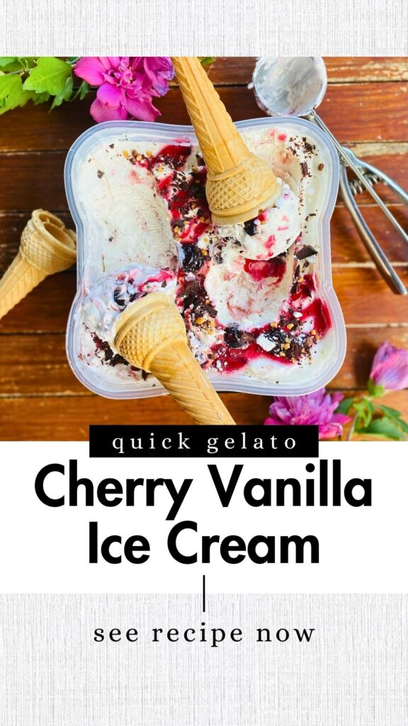 Cherry and Chocolate Flake Ice Cream