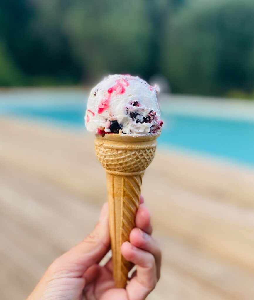 Cherry and Chocolate Flake Ice Cream