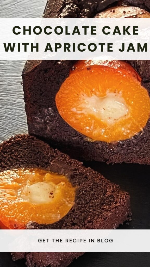 chocolate cake with apricot jam