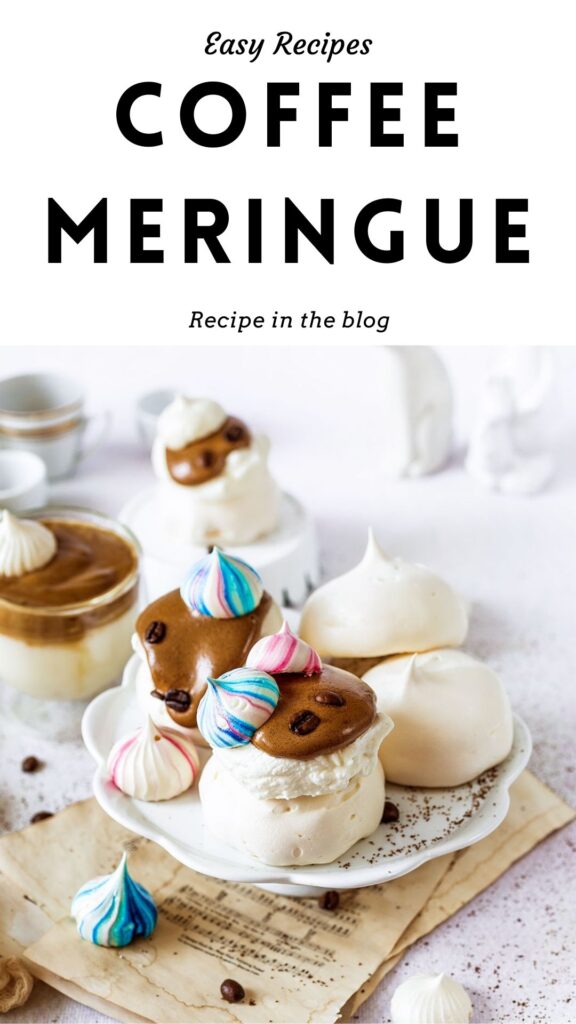 Coffee Meringues with Coffee Foam