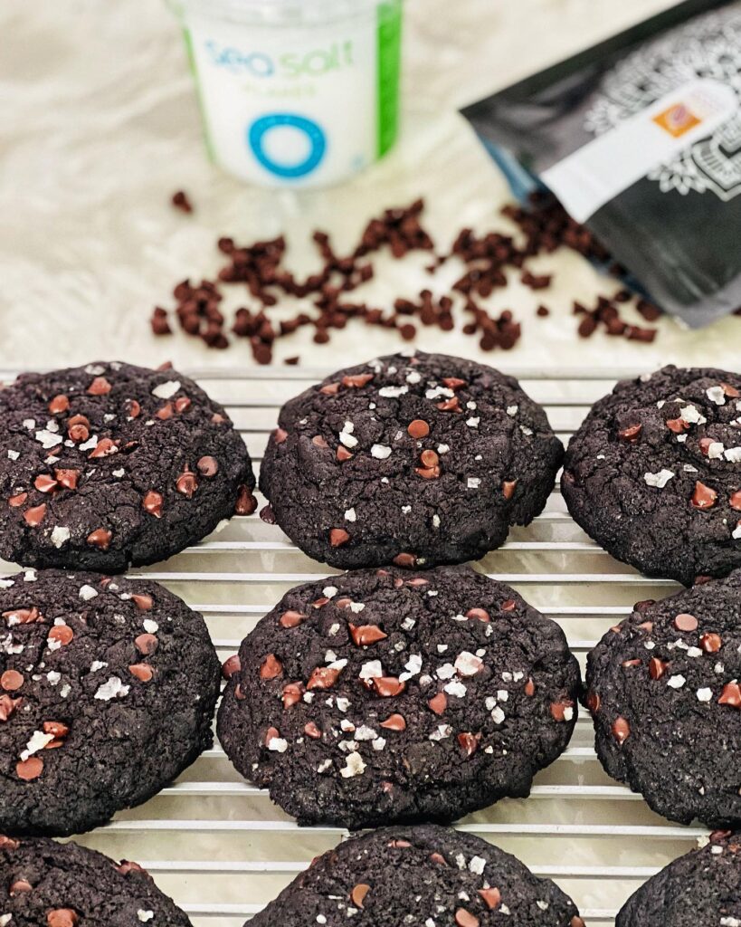 Easy Double Chocolate Cookies with Sea Salt Recipe