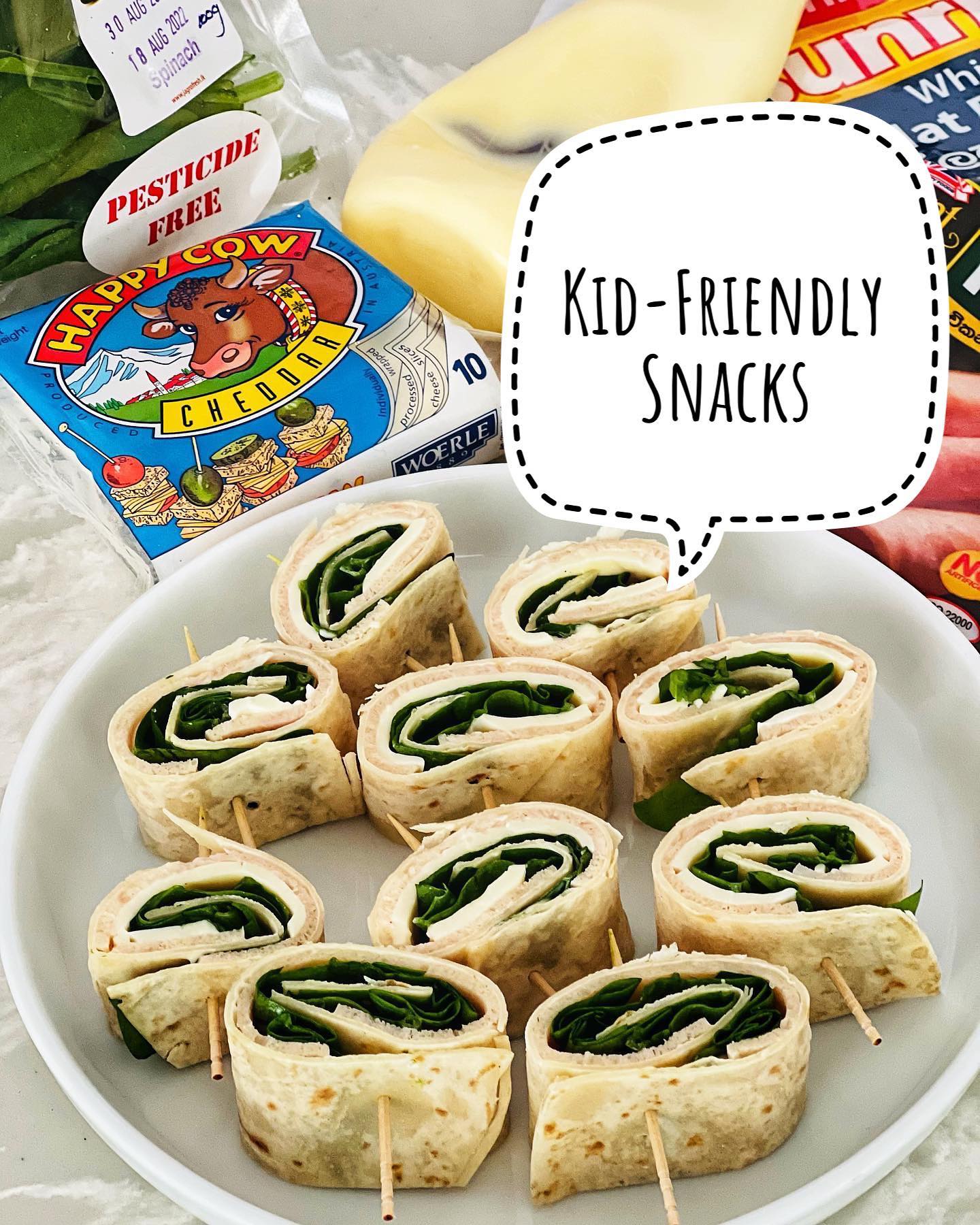 Kid-Friendly Spinach Wrap Pinwheel Recipe