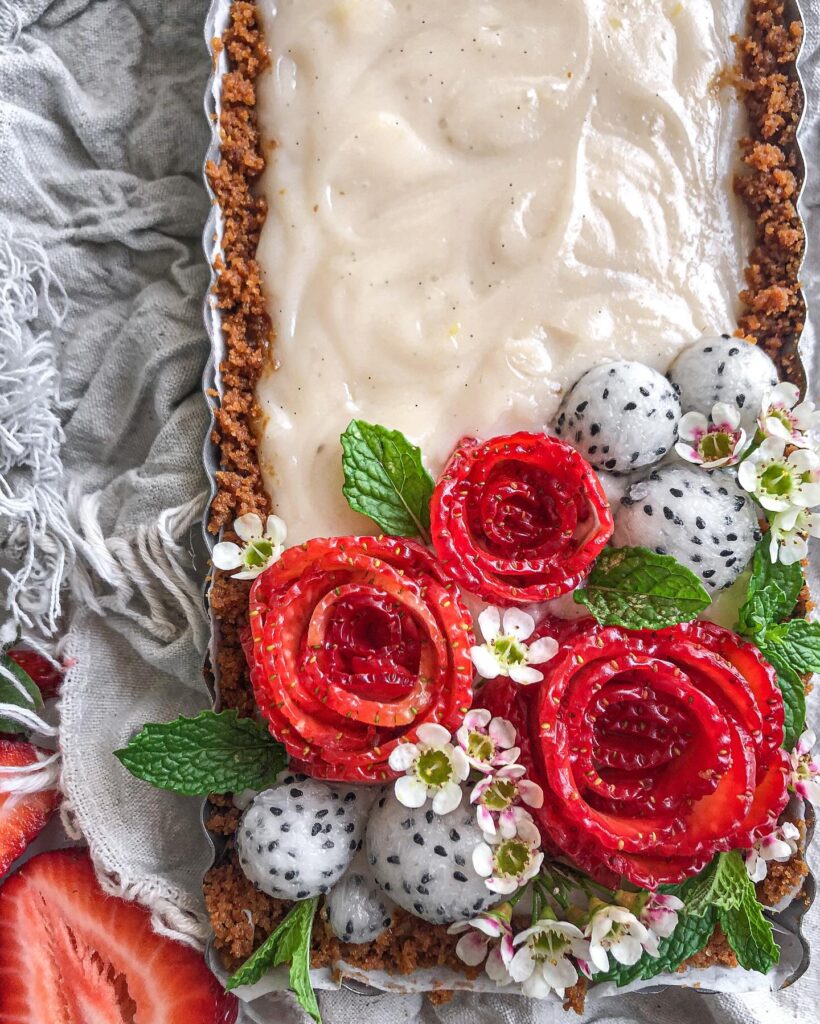 No bake Strawberry Cream Tart Recipe