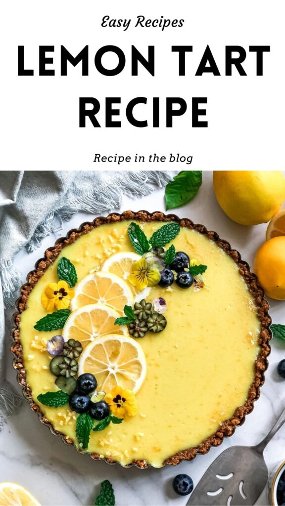 No bake Vegan Lemon Tart Recipe