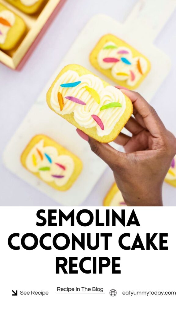 Semolina Coconut Cake Recipe