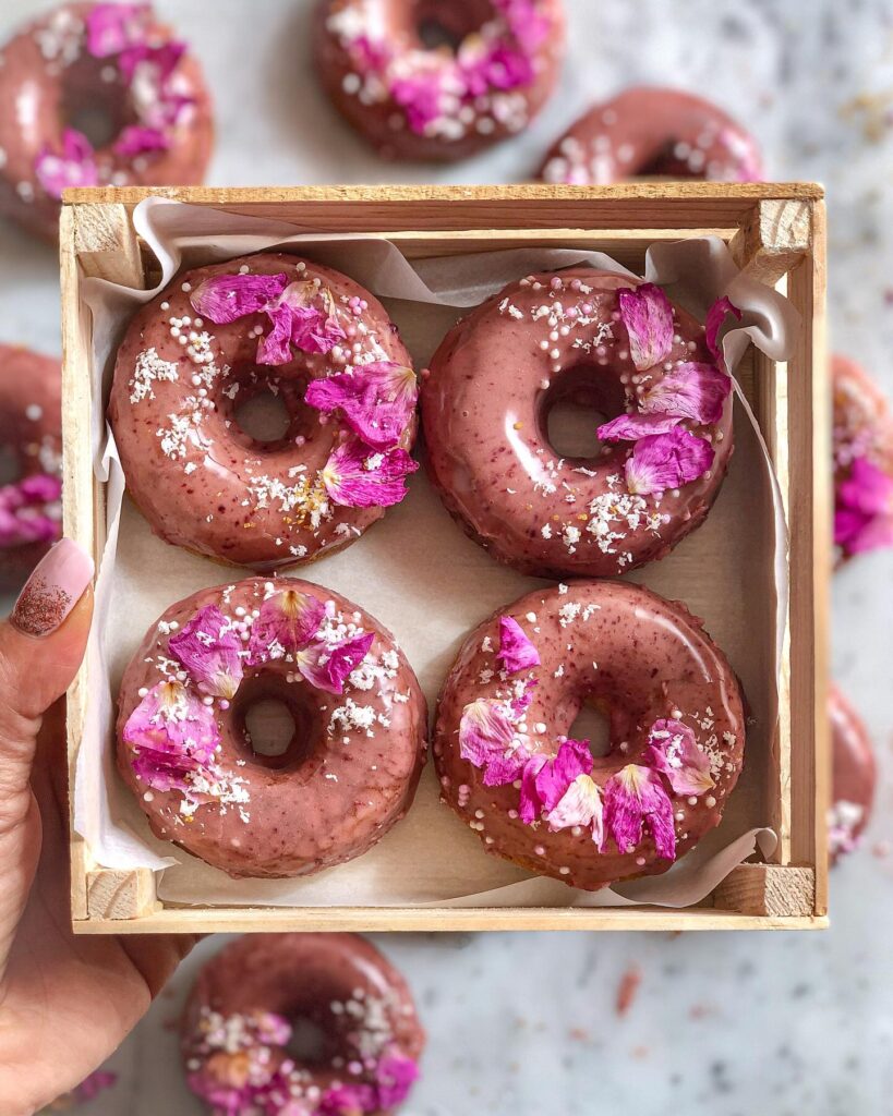 Baked Rose Cardamom Donuts Recipe