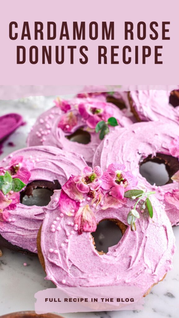 Baked Vegan Cardamom Rose Donuts Recipe