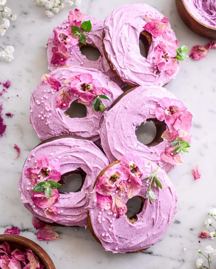 Baked Vegan Cardamom Rose Donuts Recipe