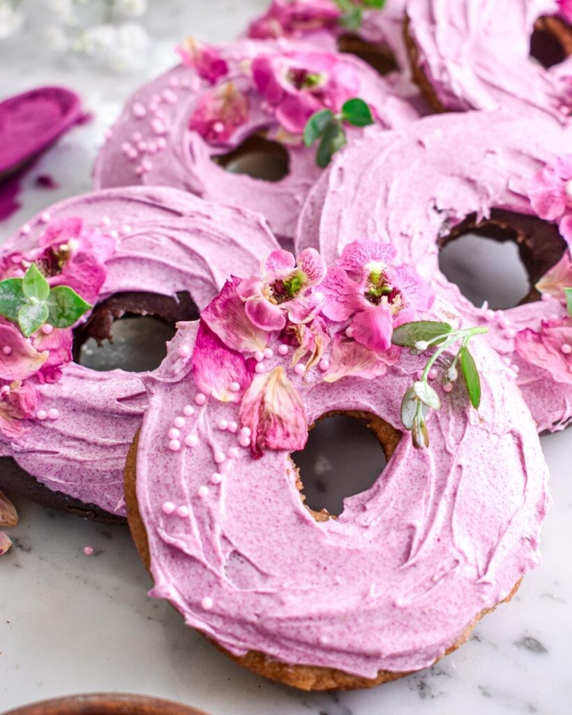 Baked Vegan Cardamom Rose Donuts Recipe