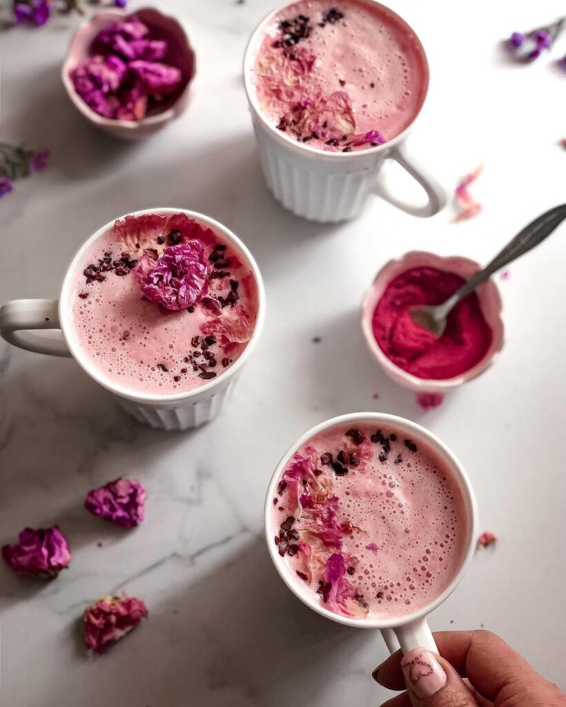 Beetroot Rose Latte Recipe