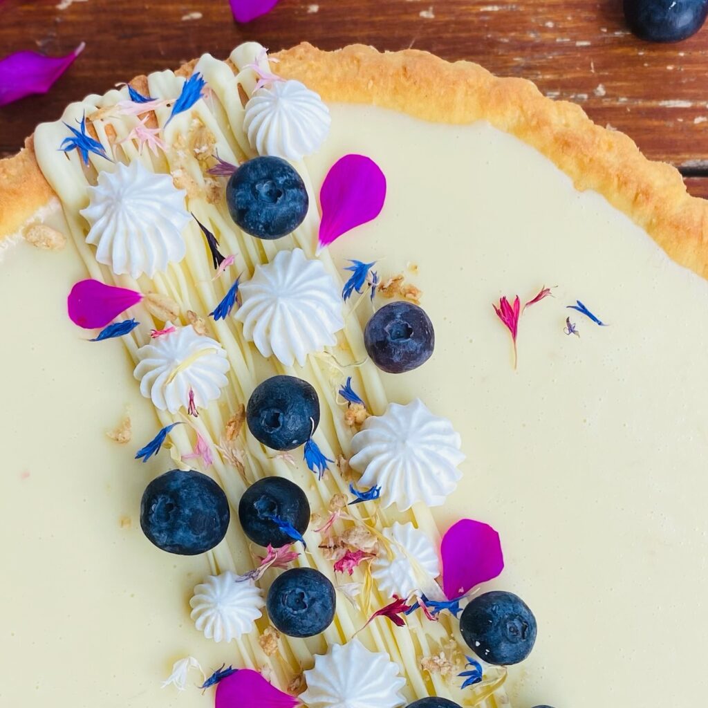 Blueberry and White Chocolate Tart