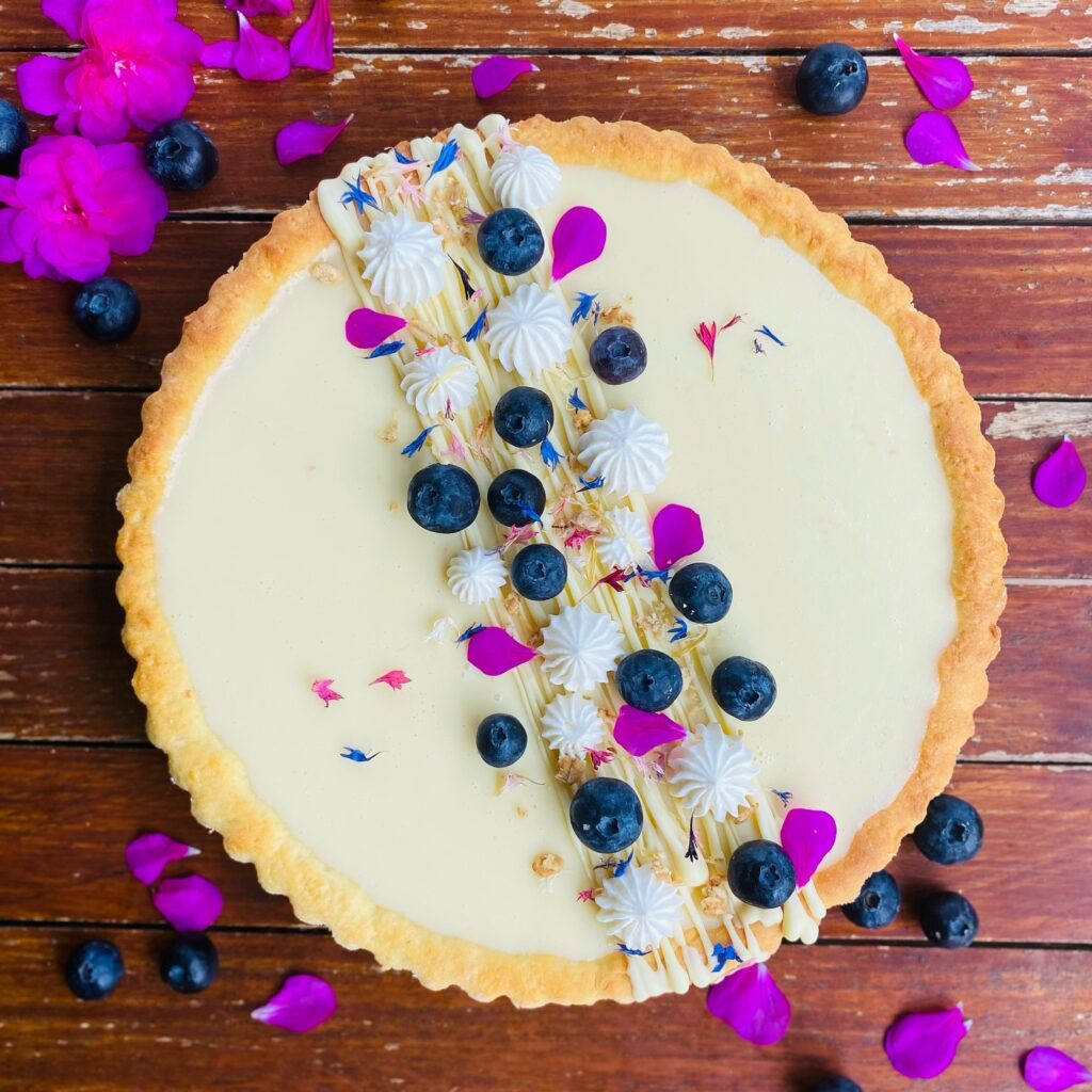 Blueberry and White Chocolate Tart