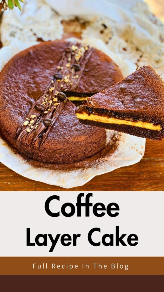 Coffee and Custard Layer Cake with Nutella