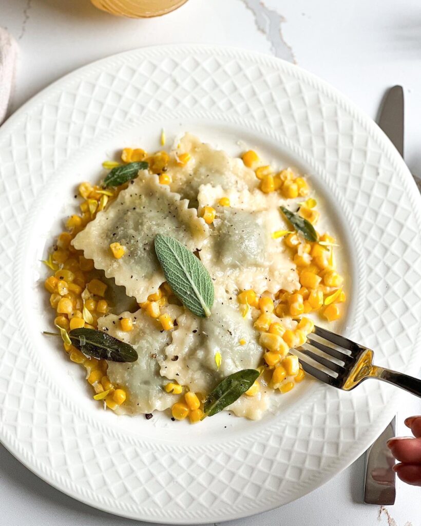 Corn and Vegetable Ravioli Recipe