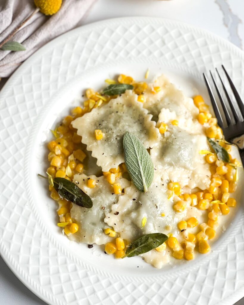 Corn and Vegetable Ravioli Recipe