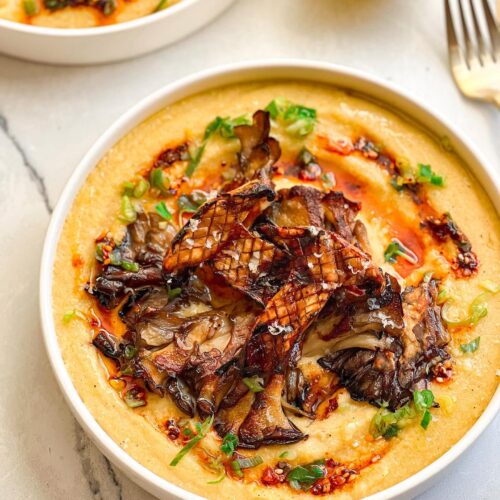 Creamy Polenta with Grilled Mushrooms