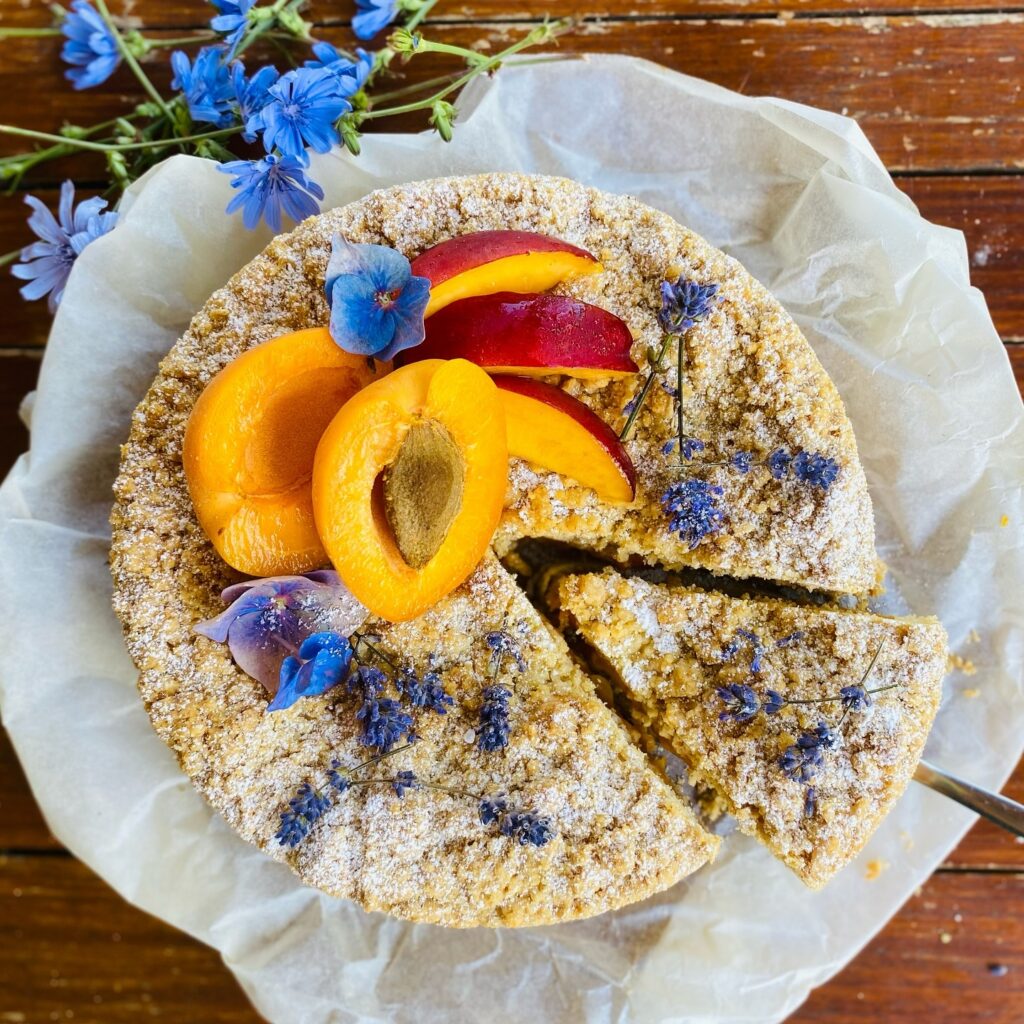 Gourmet Peach and Apricot Crumble Cake