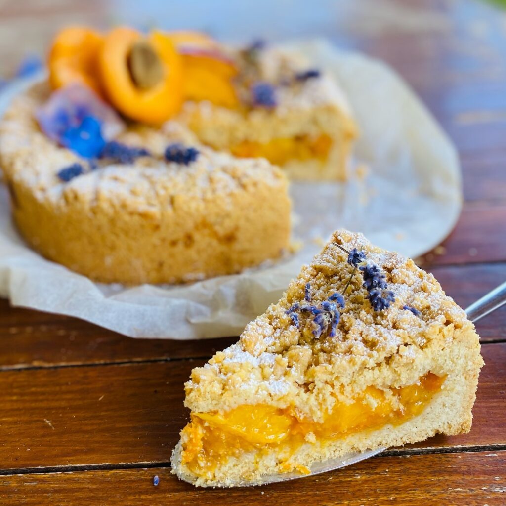 Gourmet Peach and Apricot Crumble Cake