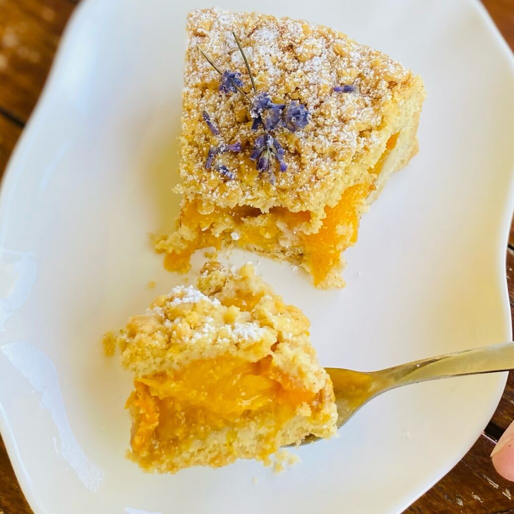 Gourmet Peach and Apricot Crumble Cake