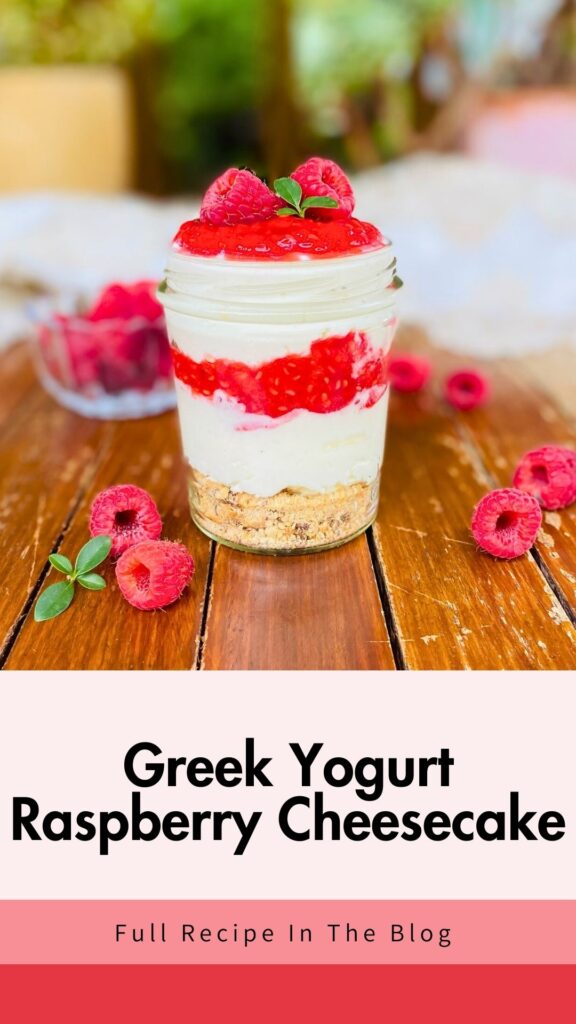 Greek Yogurt Raspberry Cheesecake Jars