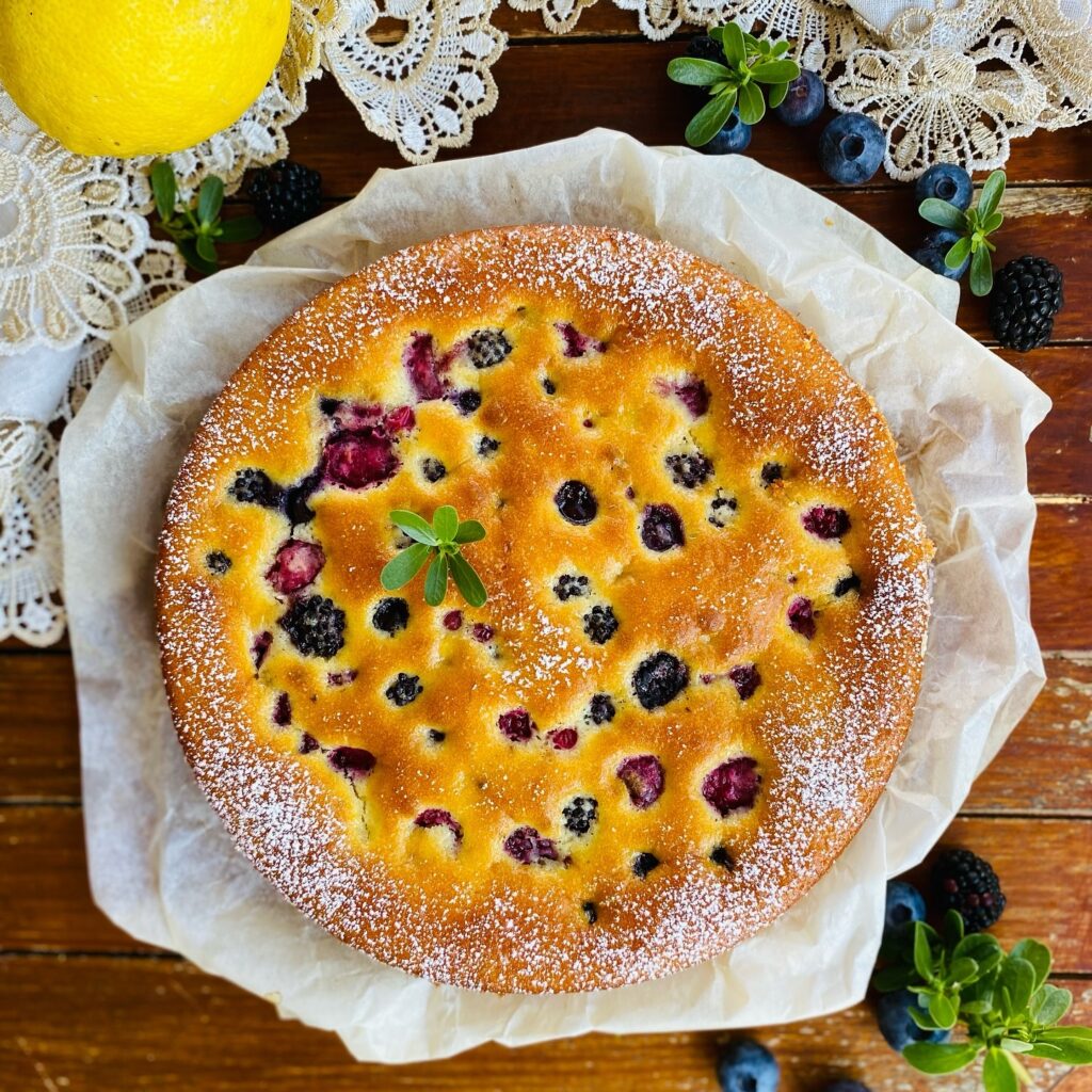 Lemon Cake with Berries