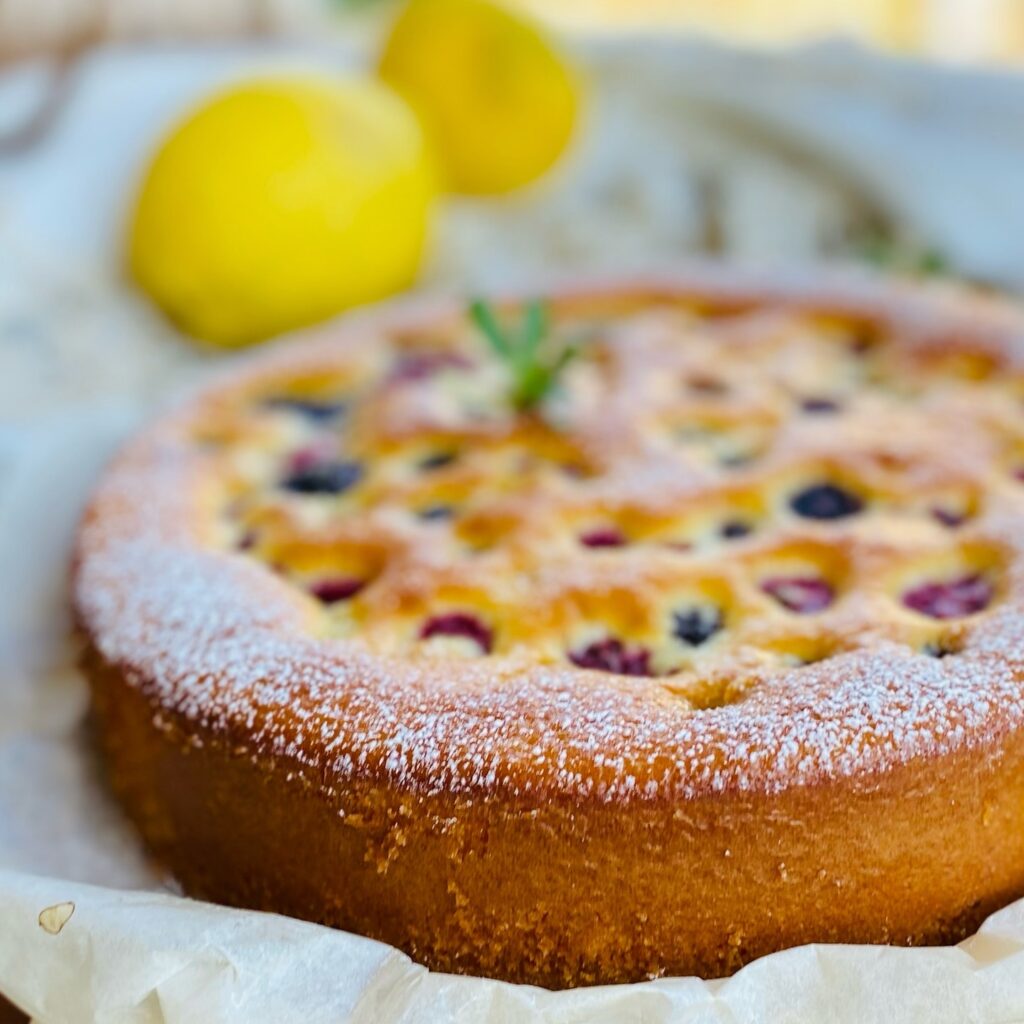 Lemon Cake with Berries